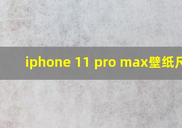 iphone 11 pro max壁纸尺寸